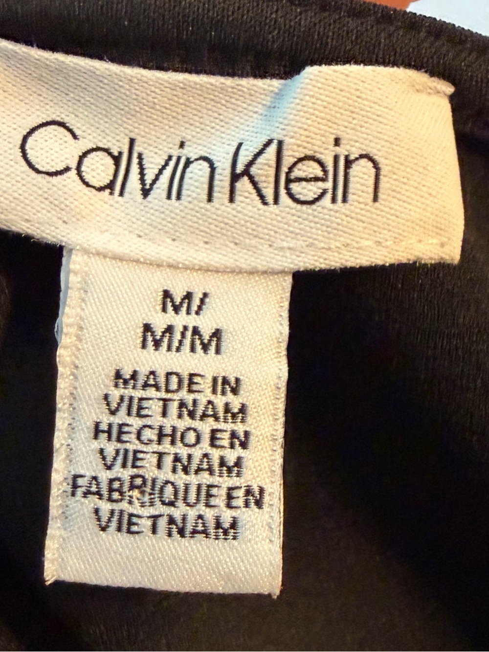 Calvin Klein Black Sleeveless Tank with Silver Buckle Details - Picture 4 of 6